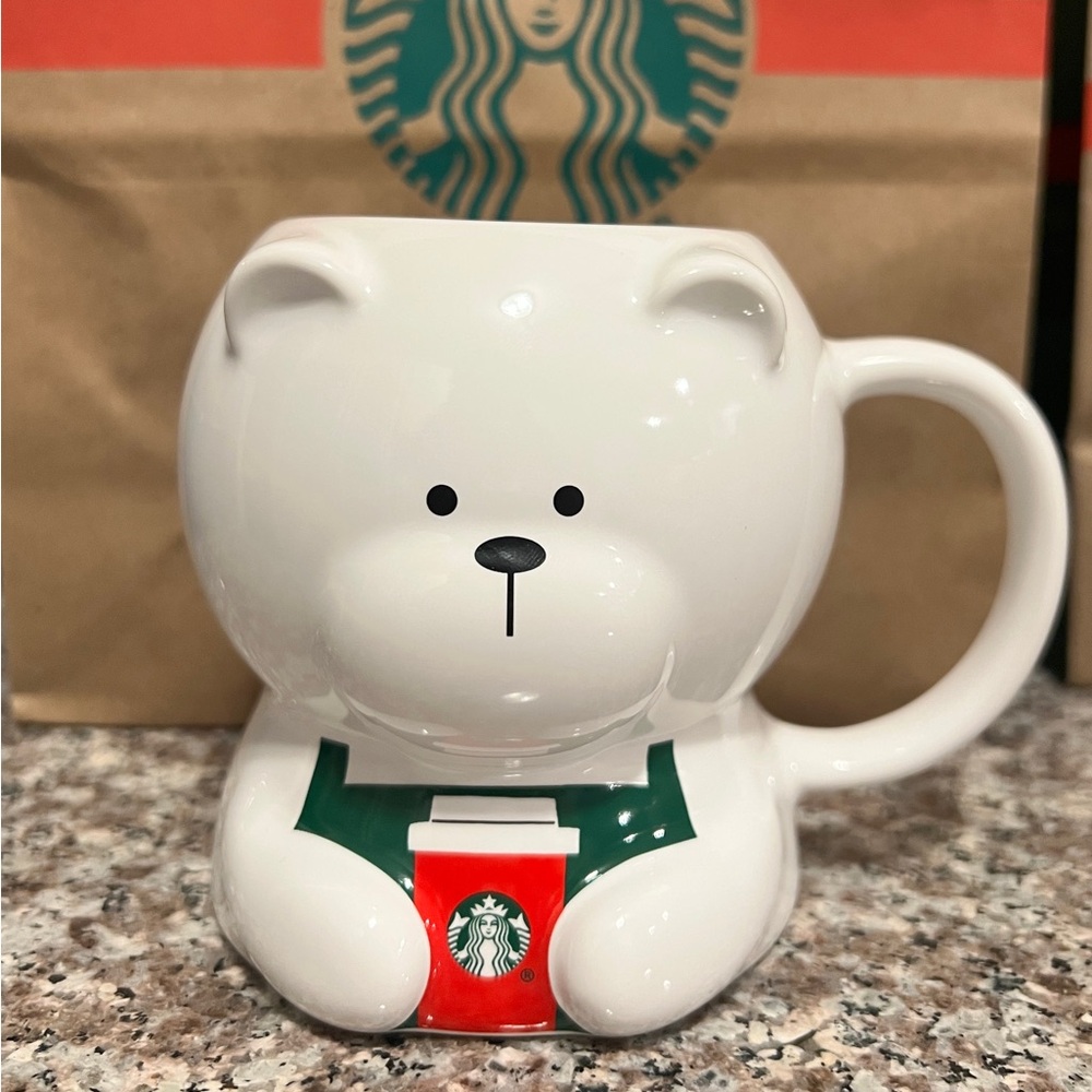 NWT☕️Starbucks White Bearista Ceramic Mug 2025 Holiday Limited Collection